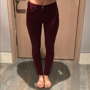 Seven for all mankind soft burgundy twill pants